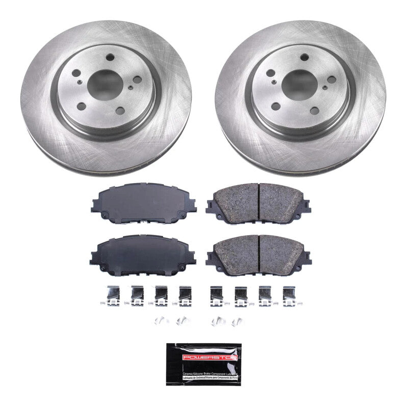 Power Stop 21-23 Toyota Venza Front Semi-Coated Rotor Kit