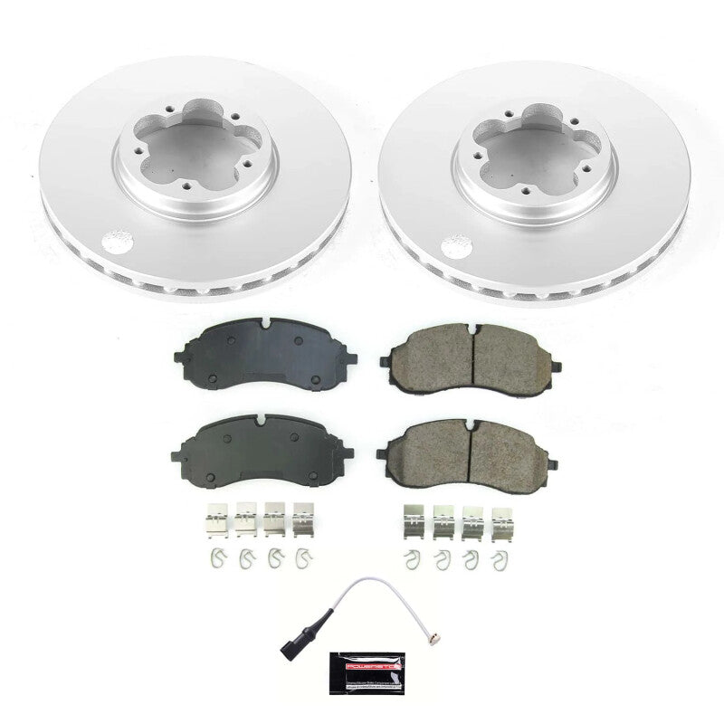 Power Stop 2022 Ford Transit-350 Front Z17 Coated Brake Kit