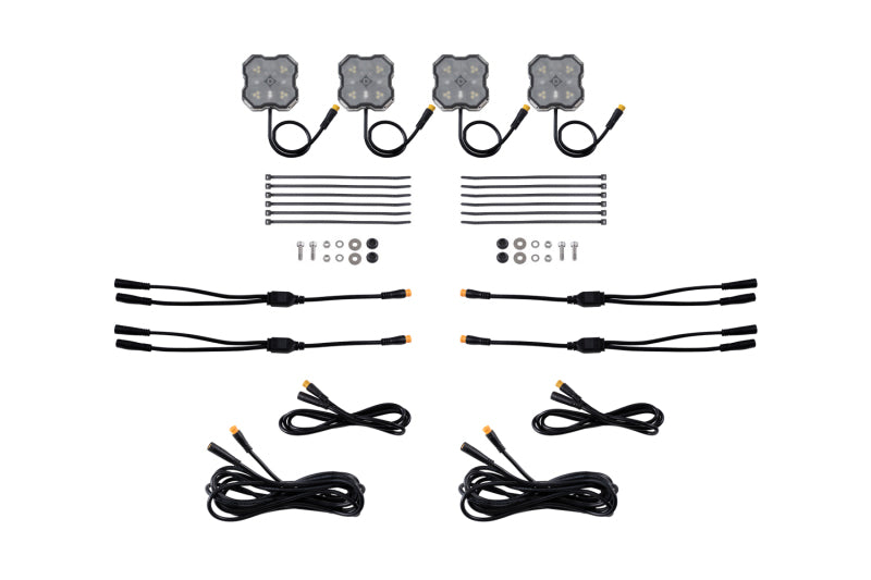 Diode Dyamics Rock Light - Red/White - M8 Add-On 4-Pack – Tri-State ...