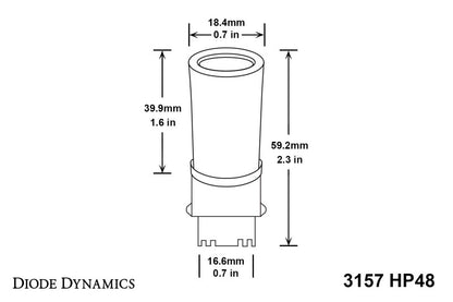 Diode Dynamics 3157 LED Bulb HP48 LED - Amber (Pair)