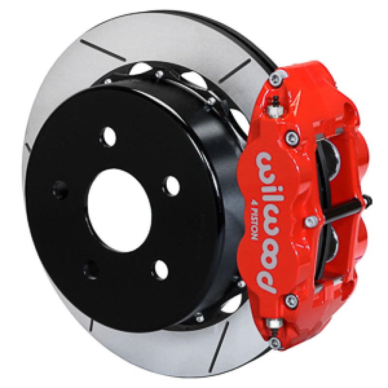 Wilwood 07-18 Jeep Wrangler Narrow Superlite 4R Rear Brake Kit Slotted 13.50in Rotor w/Lines - Red