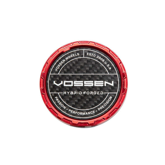 Vossen HF Carbon Billet Sport Cap 2.0 - Large (VHFL) - Transparent Red - Twill Weave (Gloss)