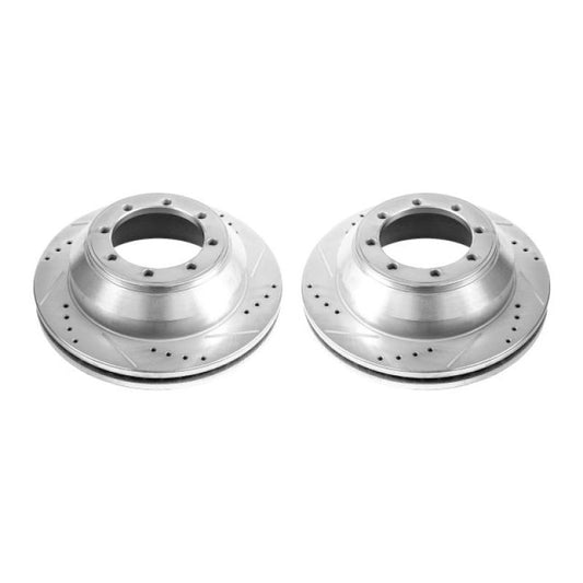 Power Stop 17-18 Ford E-450 Super Duty Rear Drilled & Slotted Rotor - Pair