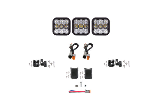 Diode Dynamics SS5 Sport Universal CrossLink 3-Pod Lightbar - White Combo