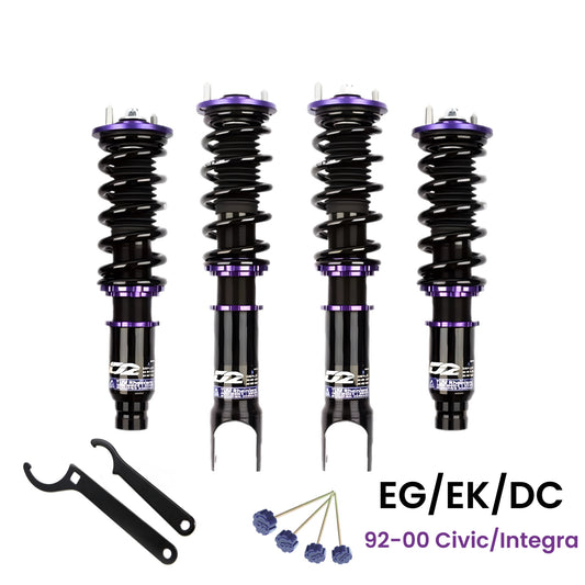 D2 Racing - RS Coilovers for 94-01 Acura Integra / 92-00 Honda Civic