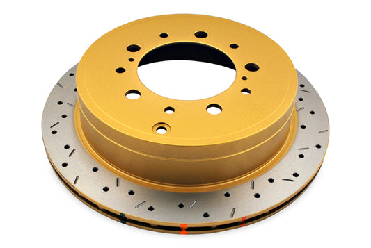 DBA 07+ Toyota Land Cruiser 200 Series Rear Drilled and Slotted 4000 Series Rotor