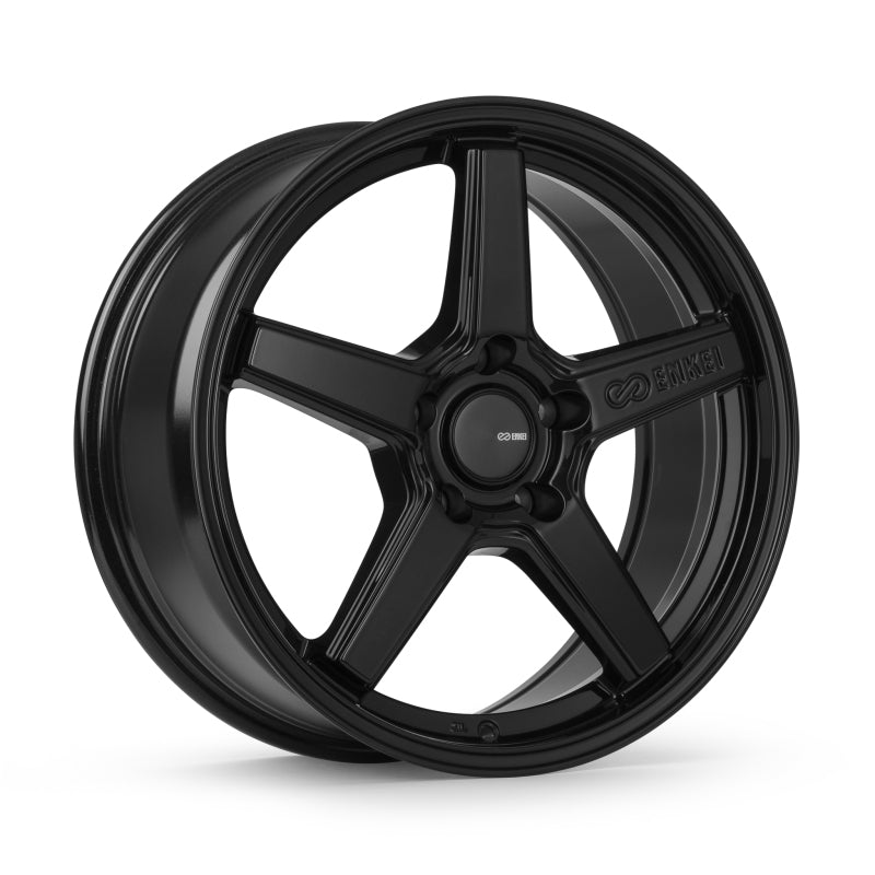 Enkei Quasar 18x8in / 5x112 BP / 45mm Offset / 72.6mm Bore - Gloss Black Wheel