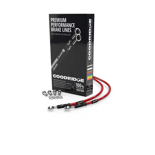 Goodridge 76-77 Kawasaki Z900 Full Red Front SS Brake Lines