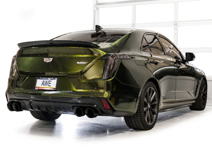 AWE Tuning 2021+ Cadillac CT4-V Blackwing SwitchPath Exhaust - Diamond Black Tips