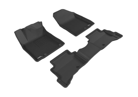 3D MAXpider 2017-2019 Hyundai Ioniq Hybrid/Ioniq Plug-in Kagu 1st & 2nd Row Floormats - Black