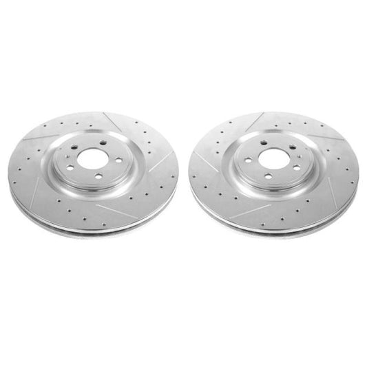 Power Stop 13-14 Ford Mustang Front Drilled & Slotted Rotor - Pair