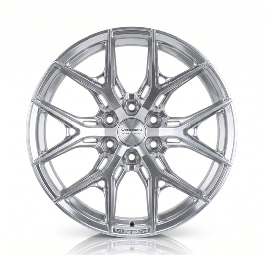 Vossen HF6-4 24x12 - 8x165.1 - ET-44 - Ultra Deep - 125.1 - Silver Polished Wheel