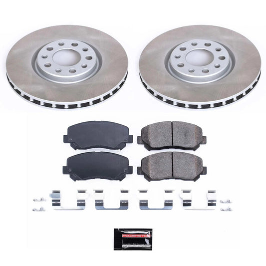 Power Stop 13-16 Dodge Dart Front Semi-Coated Rotor Kit