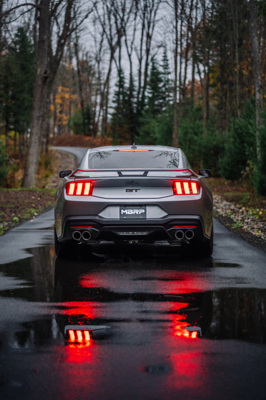 MBRP 2024+ Ford Mustang 5.0L T304 SS 3in Cat-Back Exhaust w/ Quad Carbon Fiber Tips (Valve Delete)