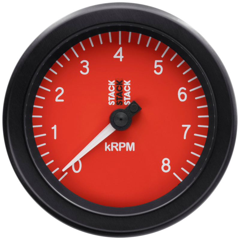 Autometer Stack Sport 88mm 0-8K RPM Tachometer - Red