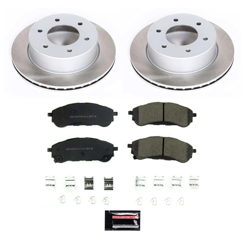 Power Stop 19-22 Ford Ranger Rear Semi-Coated Rotor Kit