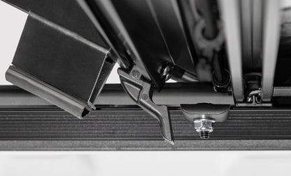 Access LOMAX 2022+ Rivian R1T 4ft 6in Bed (w/ OEM Tonneau Track) Folding Hard Cover - Black Diamond
