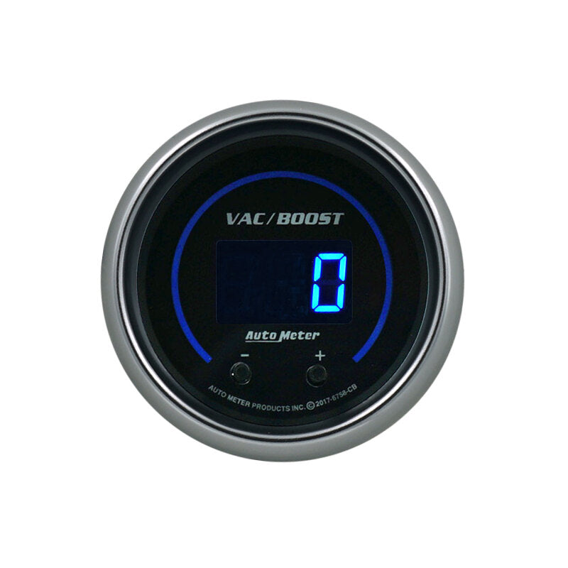 Autometer 52.4mm Black Switchable 0-1600 PSI / 0-110 BAR Vacuum/Boost Cobalt Elite Digital Gauge