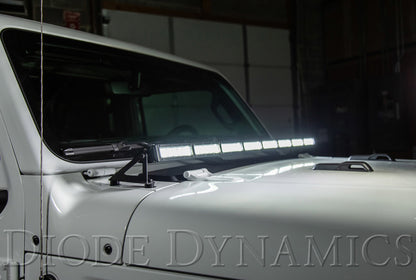 Diode Dynamics 18-21 Jeep JL Wrangler/Gladiator SS50 Hood LED Light Bar Kit - Amber Driving
