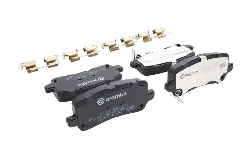 Brembo OE 17-20 Acura MDX/14-20 RLX/15-20 TLX/18-24 Honda Odyssey PRIME Low-Met Brake Pad - Rear