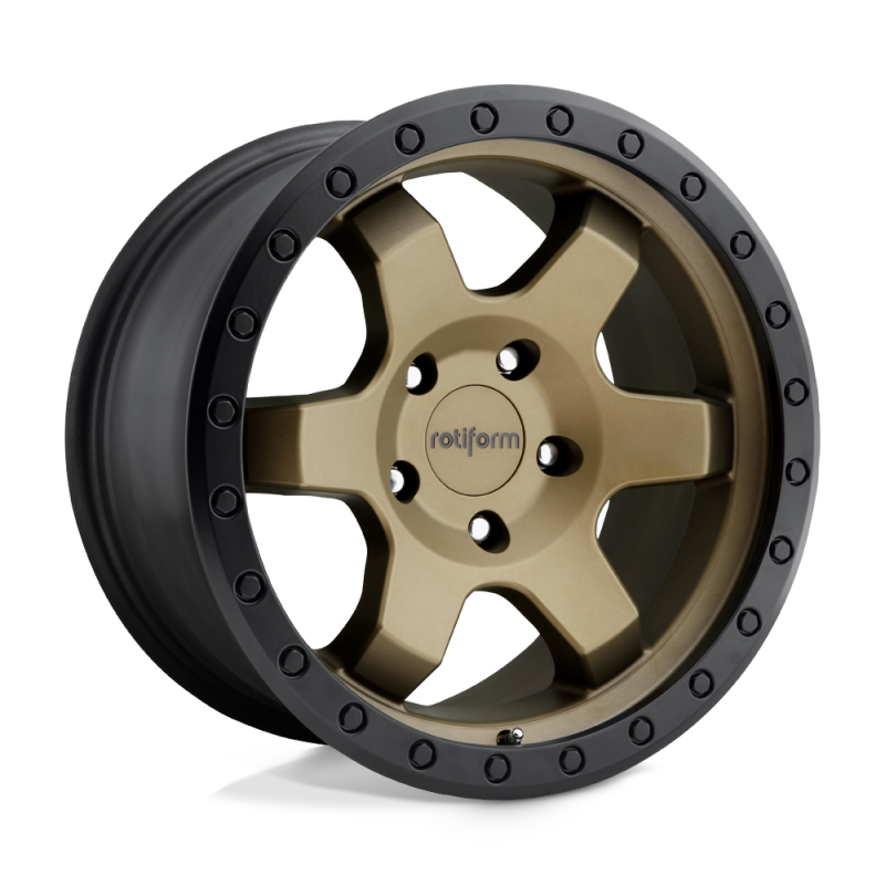 Rotiform R150 SIX-OR Wheel 17x9 5x127 1 Offset - Matte Bronze Black Bead Ring