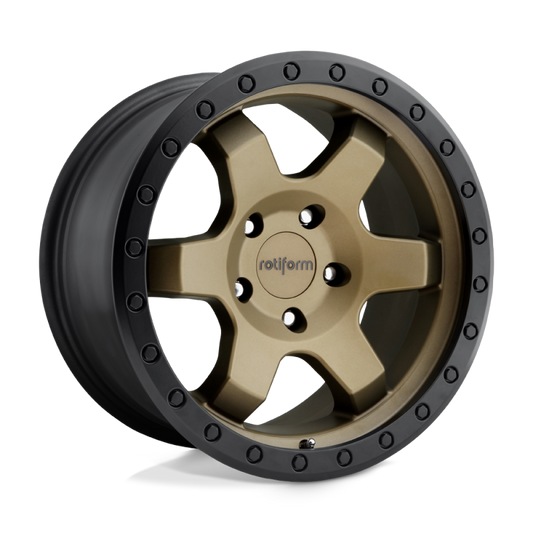 Rotiform R150 SIX-OR Wheel 17x9 5x127 1 Offset - Matte Bronze Black Bead Ring