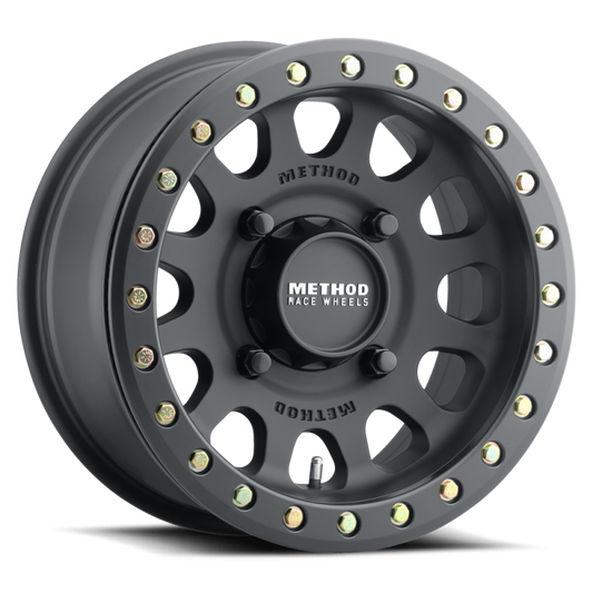 Method MR401 UTV Beadlock 15x10 / 6+4/25mm Offset / 4x136 / 106 CB Matte Black Wheel