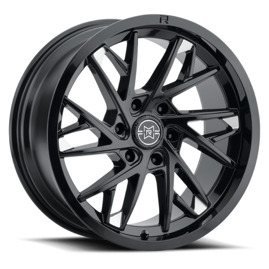 Method Raised MR801 20x12 / 6x5.5 BP / -40mm Offset / 106.25mm Bore - Gloss Black Milled Wheel