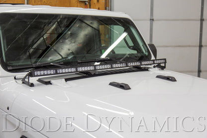 Diode Dynamics 18-21 Jeep JL Wrangler/Gladiator SS50 Hood LED Light Bar Kit - Amber Combo