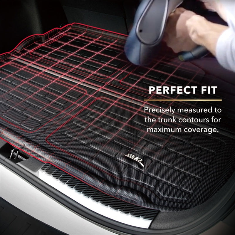 3D MAXpider 21-23 Porsche Taycan / 22-24 Audi E-Tron GT Custom Fit Kagu Cargo Liner Mat - Black