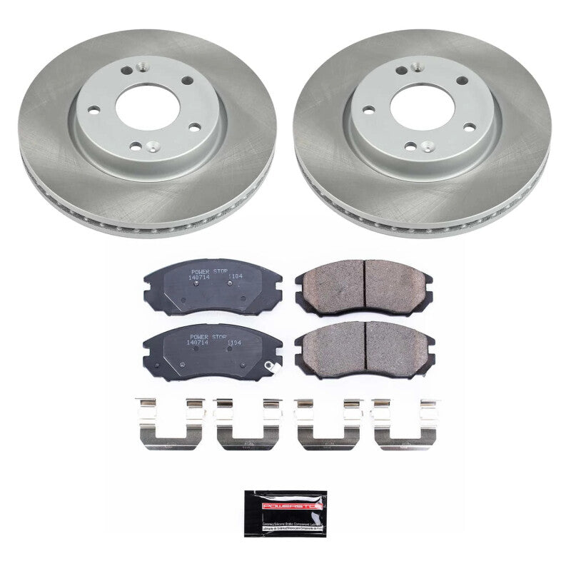 Power Stop 04-06 Hyundai Tiburon Front Semi-Coated Rotor Kit