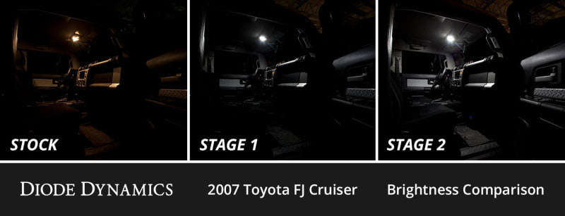 Diode Dynamics 07-14 Toyota FJ Cruiser Interior LED Kit Cool White Stage 2
