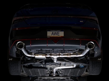 AWE Tuning 22-26 Hyundai Elantra N SwitchPath Cat-Back Exhaust - Chrome Silver Tips