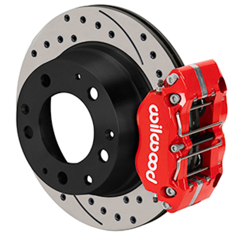 Wilwood 69-83 Porsche 911 Narrow Dynapro-P Radial Rear Brake Kit Red Caliper SRP Drill & Slot Rotor