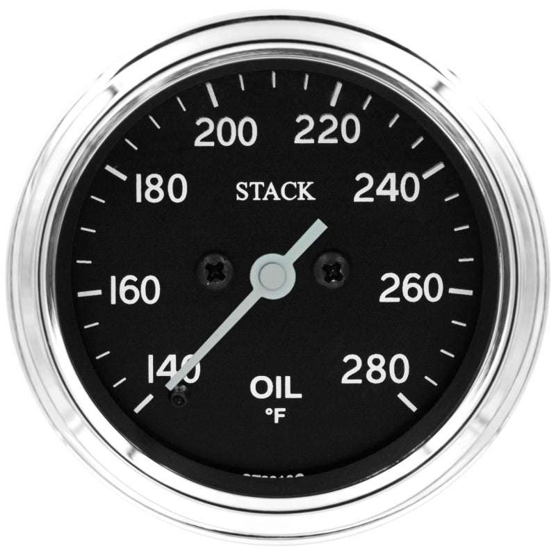 Autometer Stack 52mm 140-280 Deg F 1/8in NPTF Male Pro Stepper Motor Oil Temp Gauge - Classic