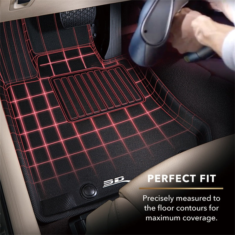 3D MAXider 23-24 Kia Sportage Gas Kagu Black Floor Mat - Row 2