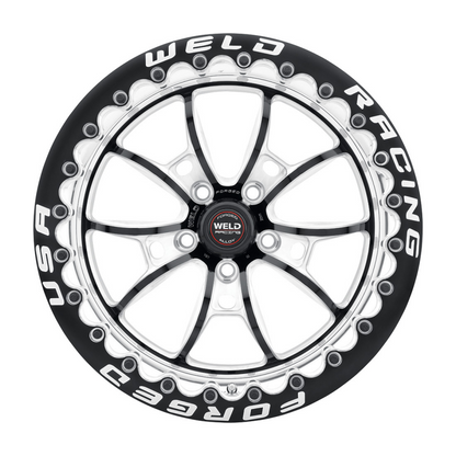 Weld RT-S S80 15x10 / 5x115 BP / 6.5in BS Black Wheel - Black Single Beadlock MT