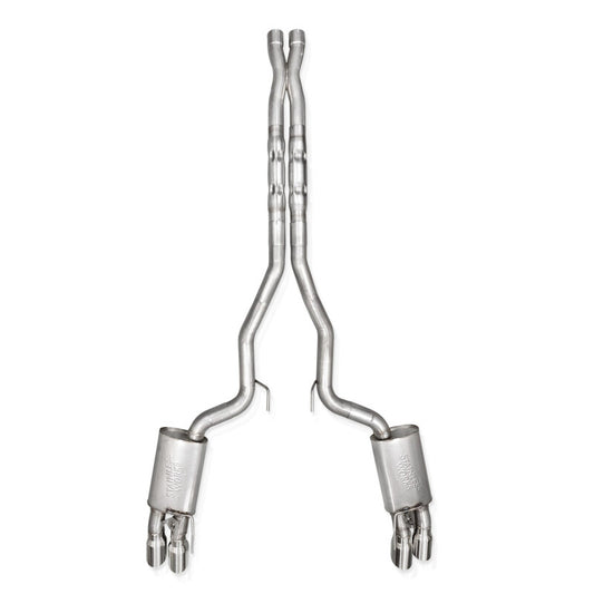 Stainless Works 2024 Mustang GT Catback Quad Tips Legend Sound X-Pipe Factory Connect Exhaust