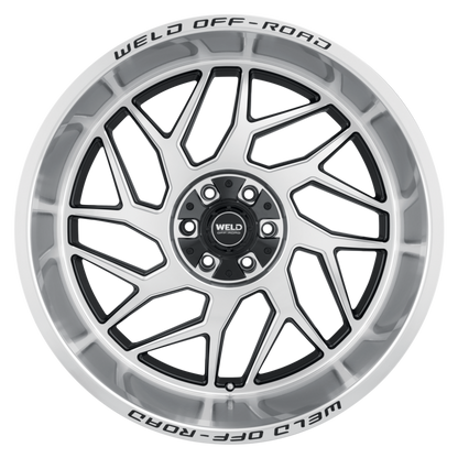 Weld Off-Road W118 20X10 Fulcrum 6X135 6X139.7 ET-18 BS4.75 Gloss Black w/ Machine Lip 106.1