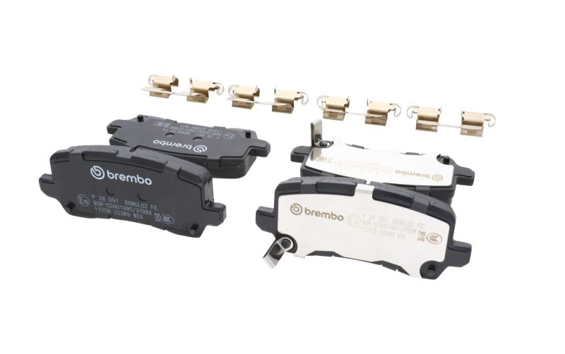 Brembo OE 17-20 Acura MDX/14-20 RLX/15-20 TLX/18-24 Honda Odyssey PRIME Low-Met Brake Pad - Rear