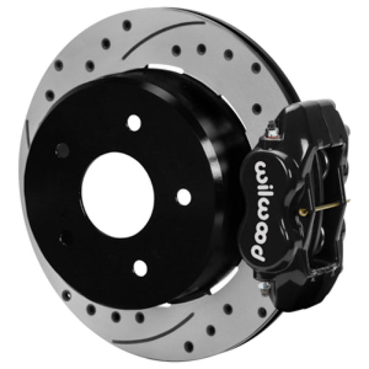 Wilwood 88-98 Chevy Silverado Forged Dynalite 12.19x0.81 Drill/Slot Rear Drum to Disc Conv. - Black