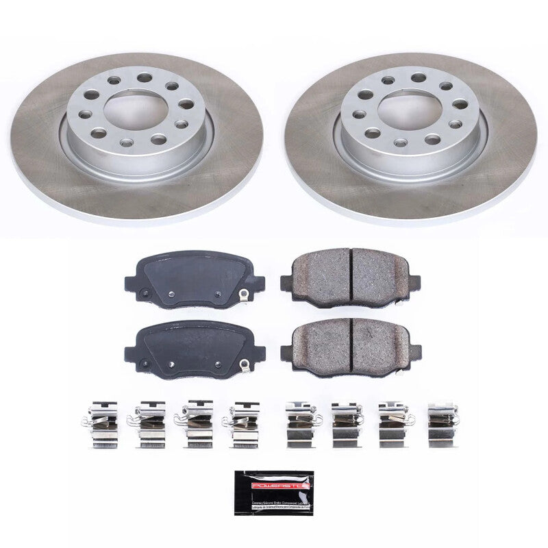 Power Stop 15-22 Jeep Renegade Rear Semi-Coated Rotor Kit