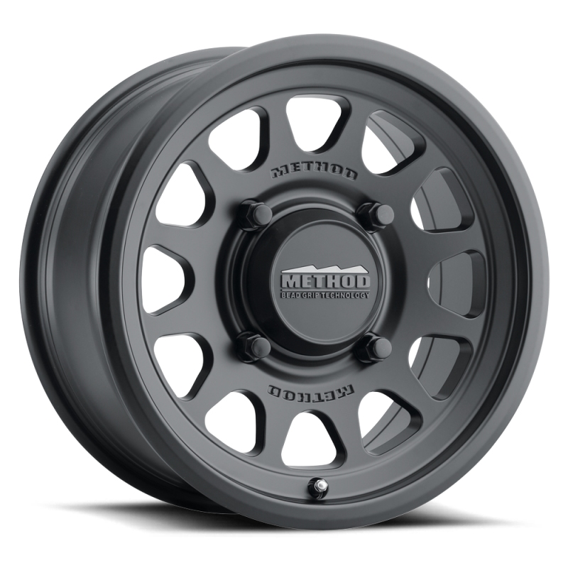 Method MR414 Bead Grip 14x7 / 4+3/13mm Offset / 4x156 / 132mm CB Matte Black Wheel