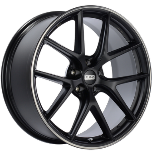 BBS CI-R 20x9 5x112 ET39 Satin Black Polished Rim Protector Wheel -82mm PFS/Clip Required