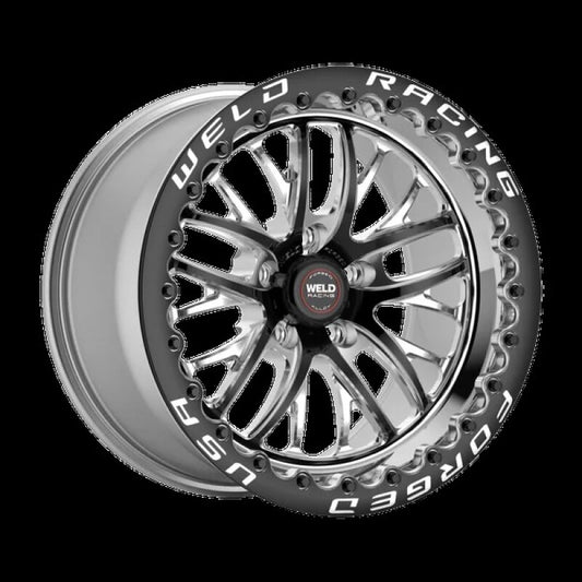 Weld S82 17x10 / 5x115 BP / 6.7in BS Black Wheel (High Pad) - Black Single Beadlock MT