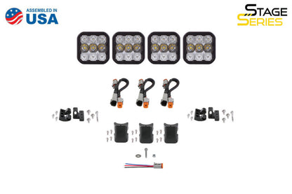 Diode Dynamics SS5 Sport Universal CrossLink 4-Pod Lightbar - Yellow Combo