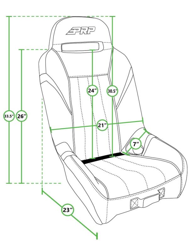 PRP Polaris RZR PRO XP/PRO R/Turbo R GT/S.E. Suspension Seat- Black