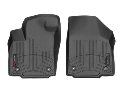 WeatherTech 2018+ Toyota Tacoma Front FloorLiner - Black (Manual Trans - Double/Access Cab)