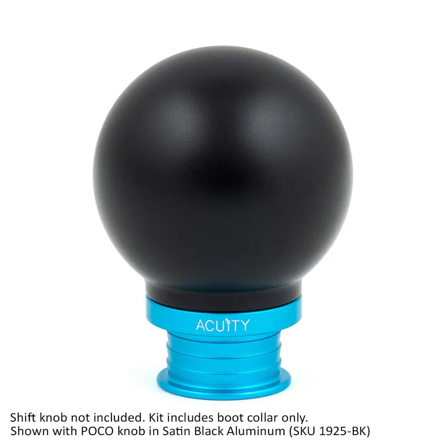 Acuity - Satin Teal Aluminum Shift Boot Collar for POCO Shift Knobs