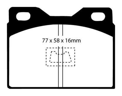 EBC 76-85 Porsche 924 2.0 Yellowstuff Front Brake Pads